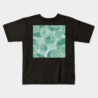 Palm Leaves And Circles Pattern Seamless Kids T-Shirt